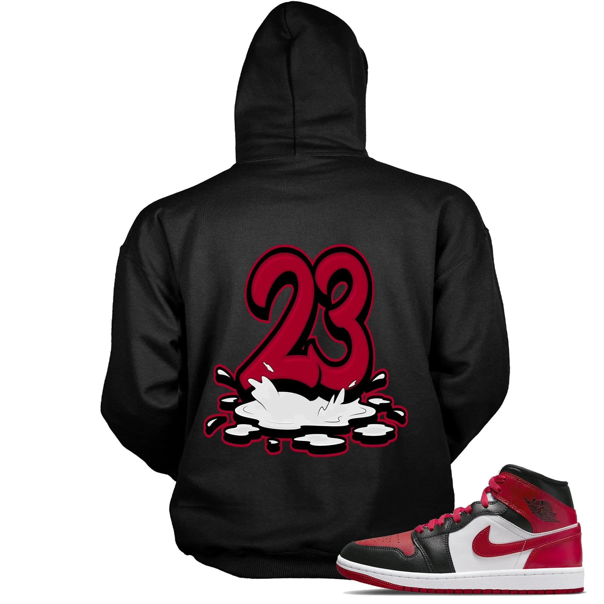 1 Mid Alternate Bred Toe Hoodie 23 Melting