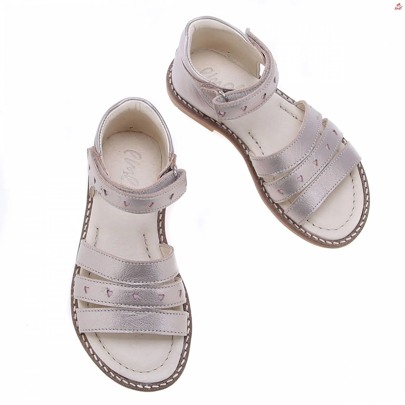 (2715-1) Emel closed silver sandals