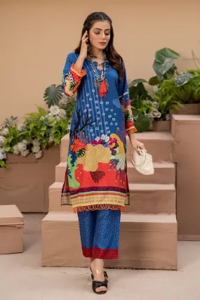 2PC Anarkali Digital Linen 17