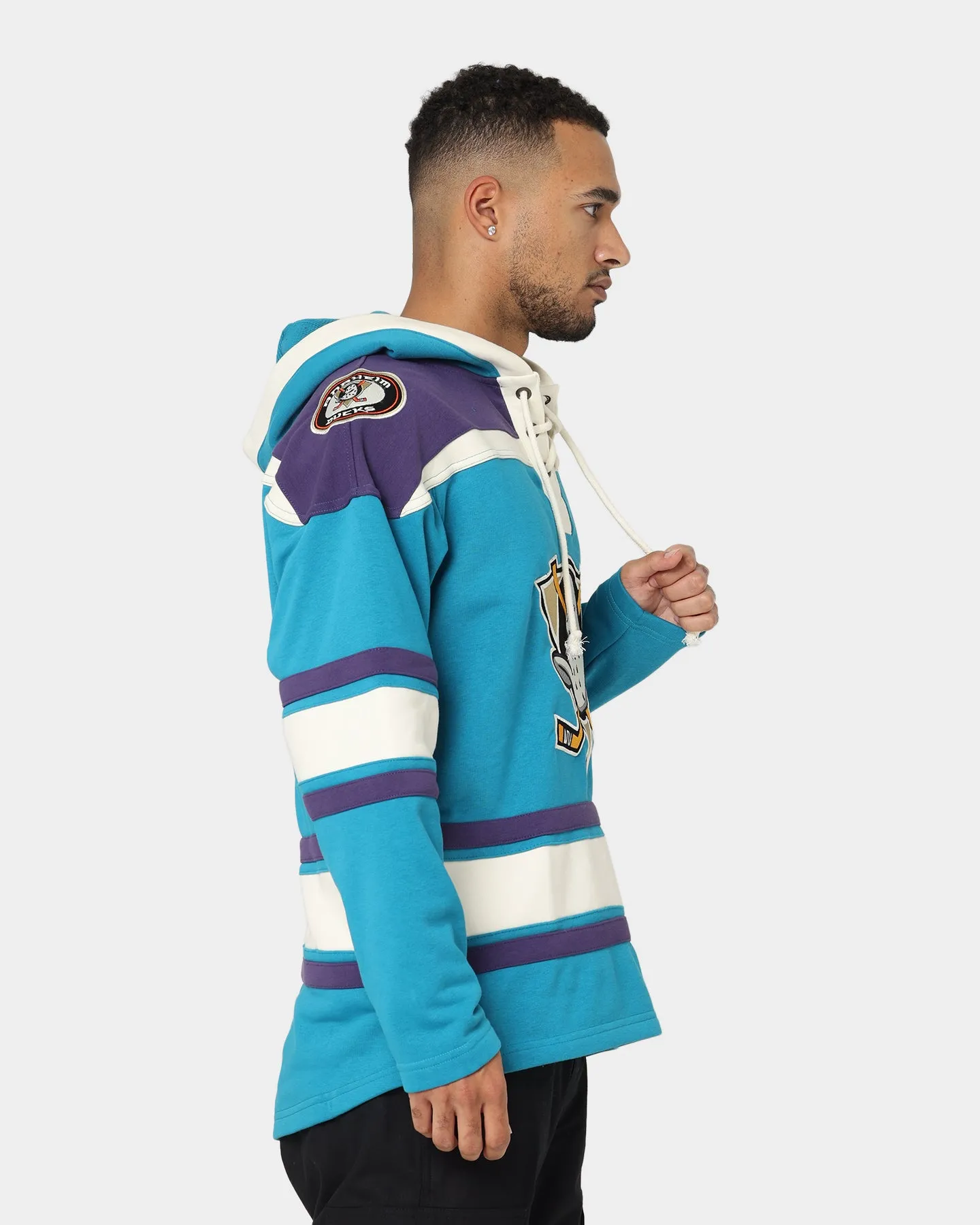 47 Brand Anaheim Ducks Lacer Hoodie Purple/Sharks Teal