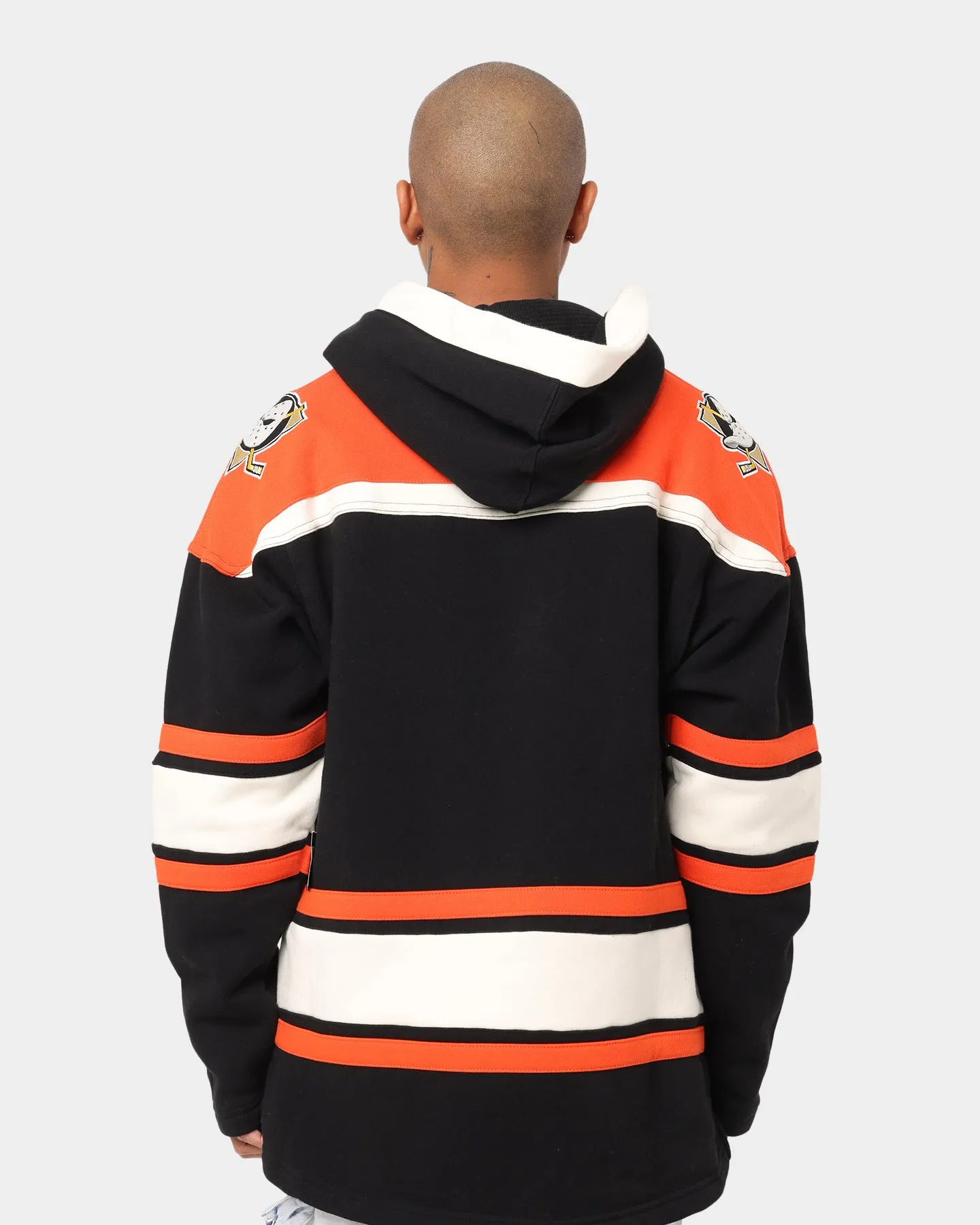 47 Brand Anaheim Ducks NHL Lacer Hoodie Jet Black/White/Orange