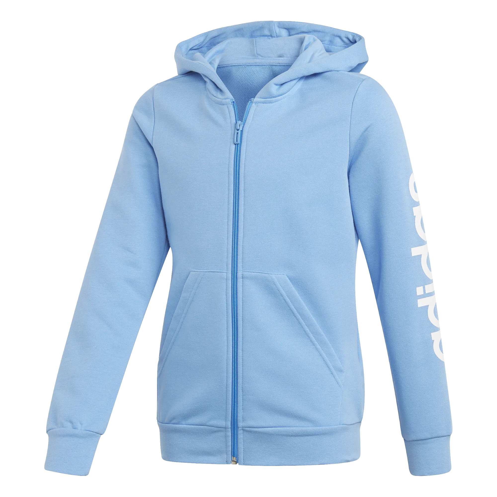 Adidas Kids Linear Full Zip Hoodie-Real Blue