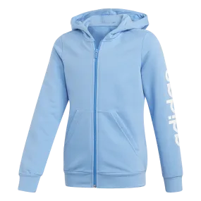 Adidas Kids Linear Full Zip Hoodie-Real Blue