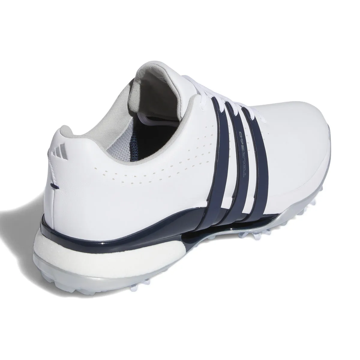 adidas Tour360 24 Boost Golf Shoes - White/Collegiate Navy/Silver