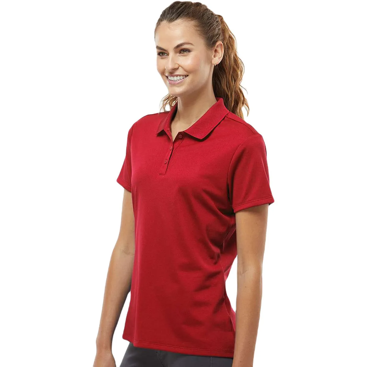 Adidas Women's Power Red Basic Sport Polo