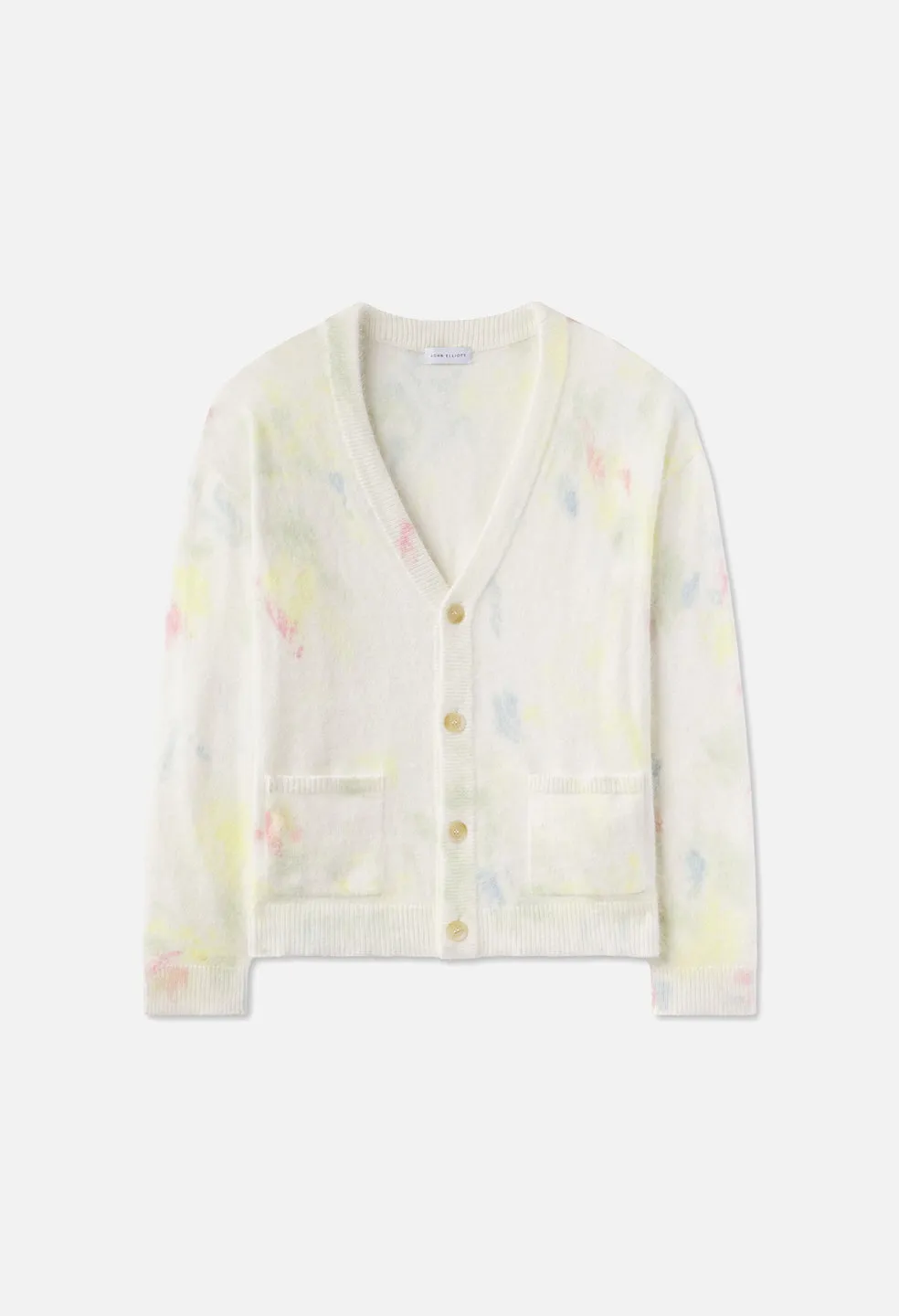 Angora Cardigan / Ivory Skittles