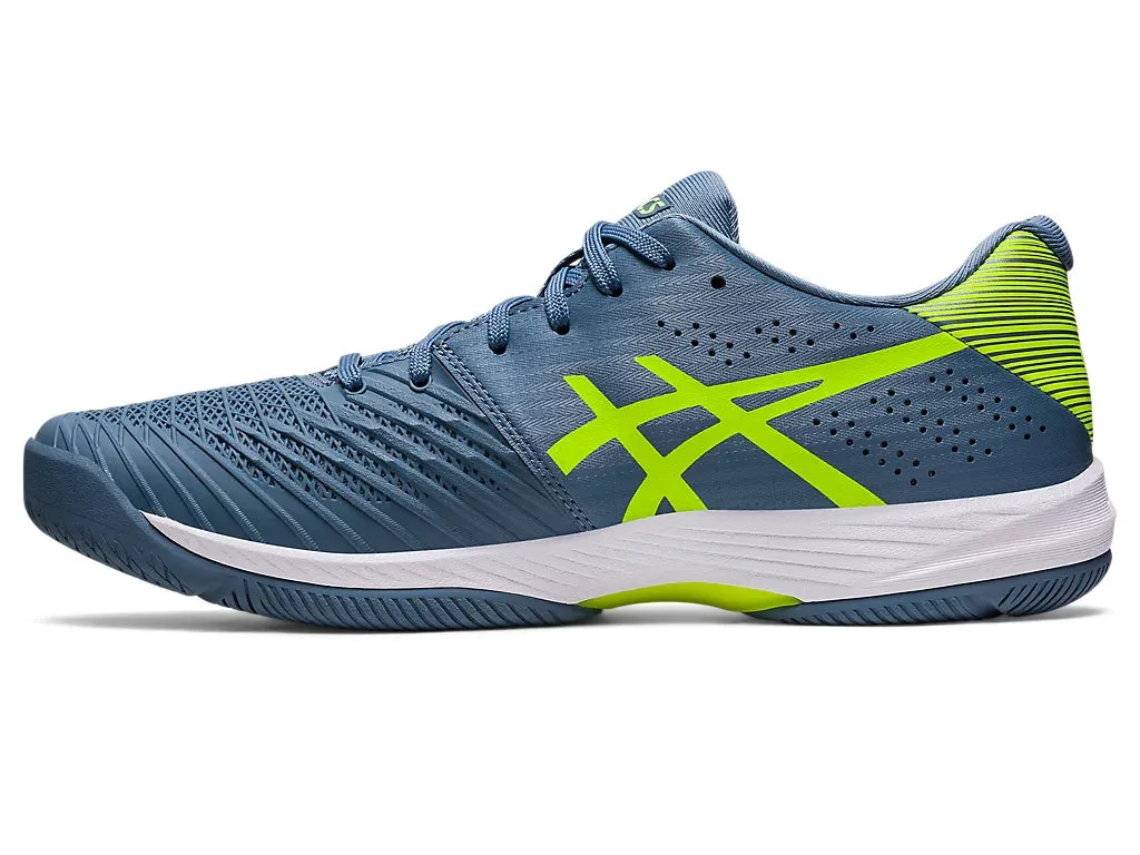 Asics Solution Swift FF Tennis Shoe - Steel Blue/Hazard Green