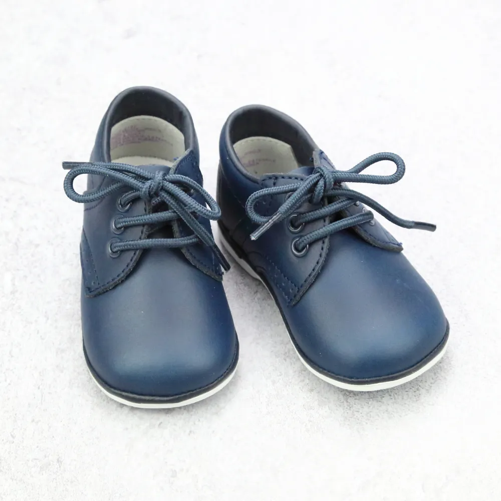 Baby Boys James Waxed Leather Lace Up Oxfords