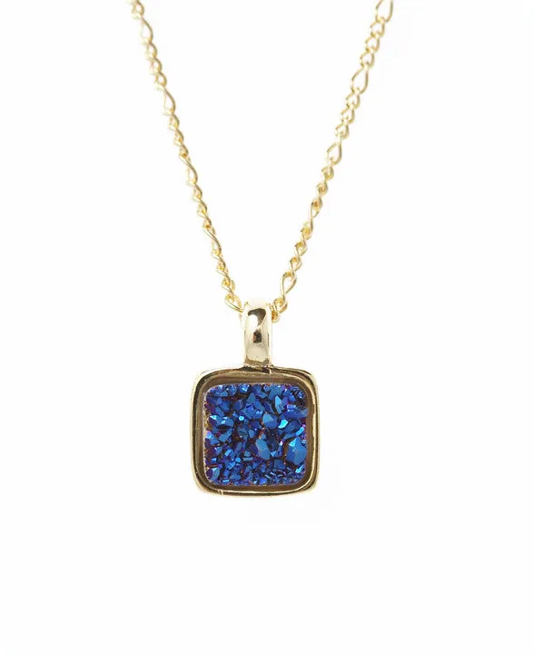 Boxie Square Druzy Necklace