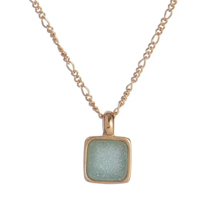 Boxie Square Druzy Necklace