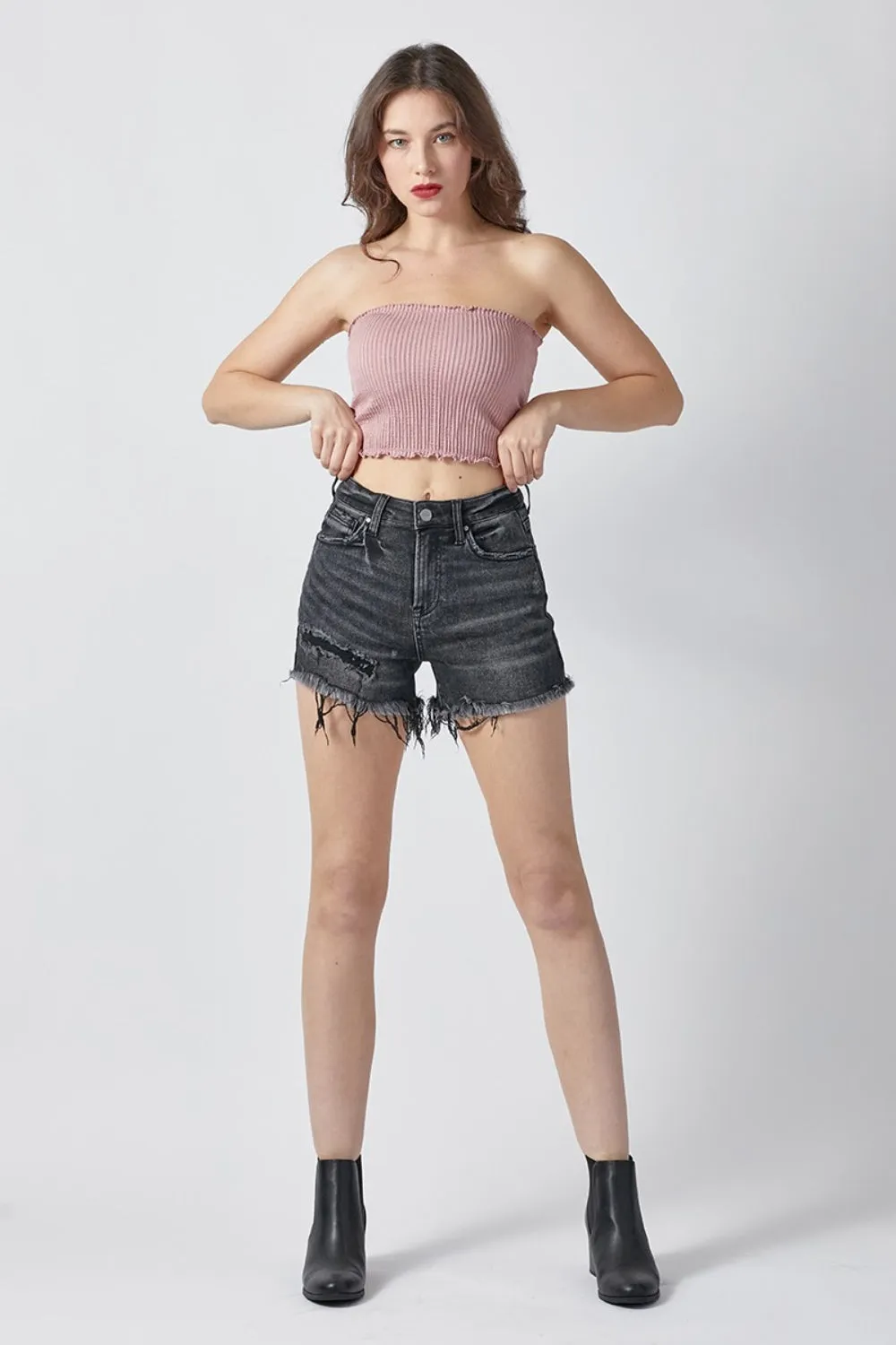 Calliope Raw Hem Denim Shorts