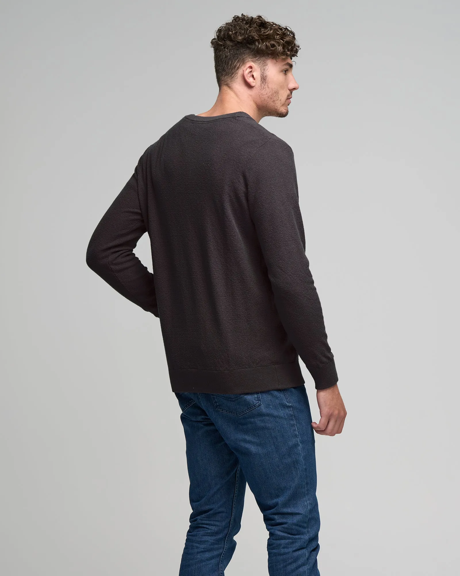 CASHMERE COTTON CREW STITCH