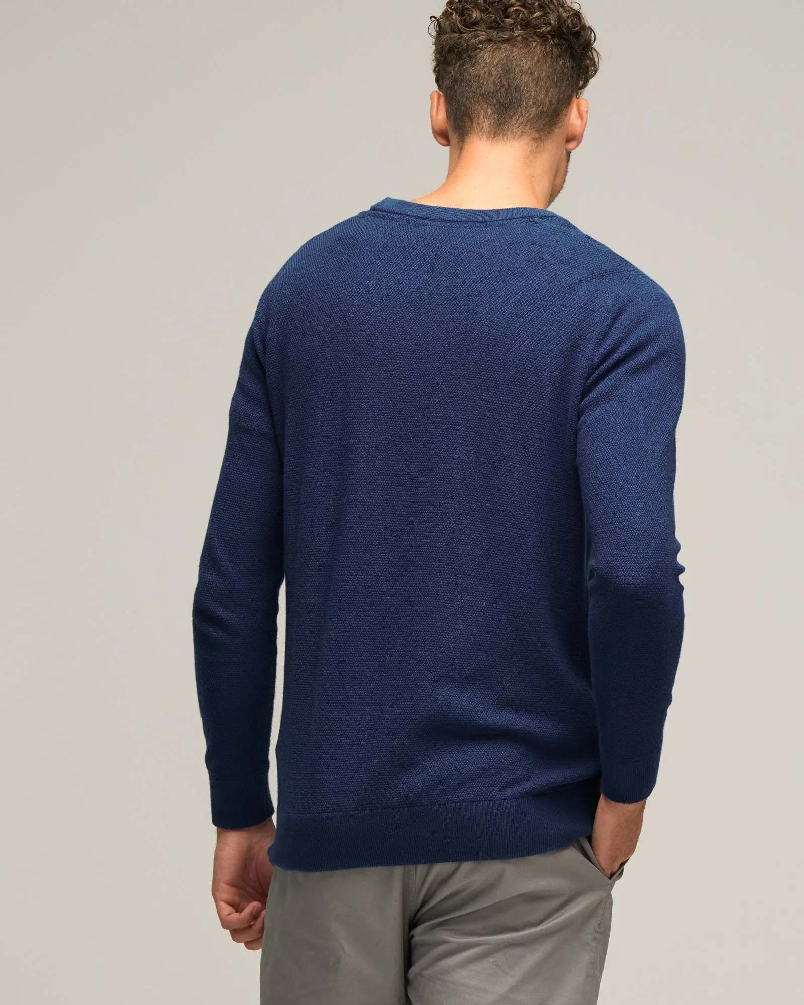 CASHMERE COTTON CREW STITCH