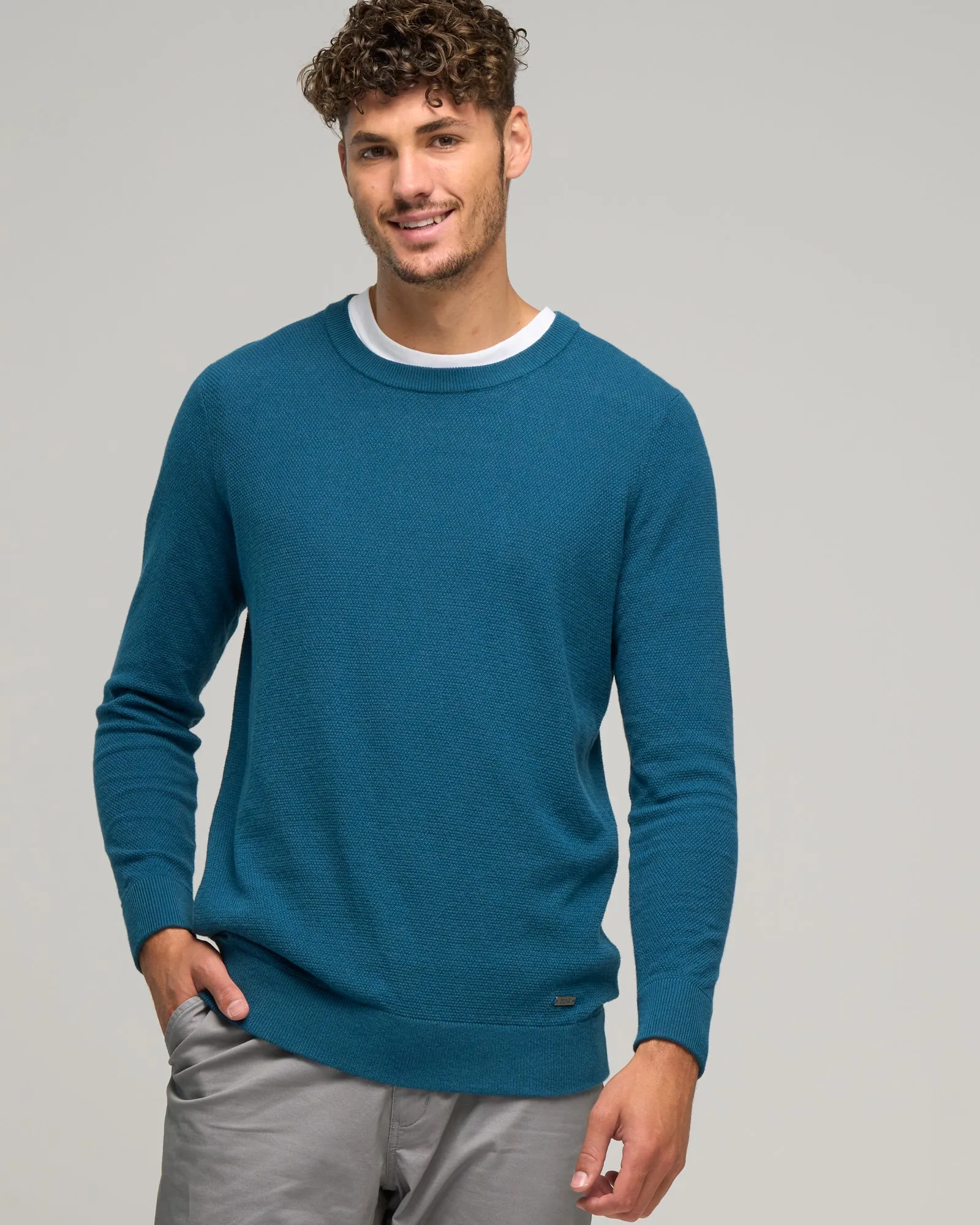 CASHMERE COTTON CREW STITCH