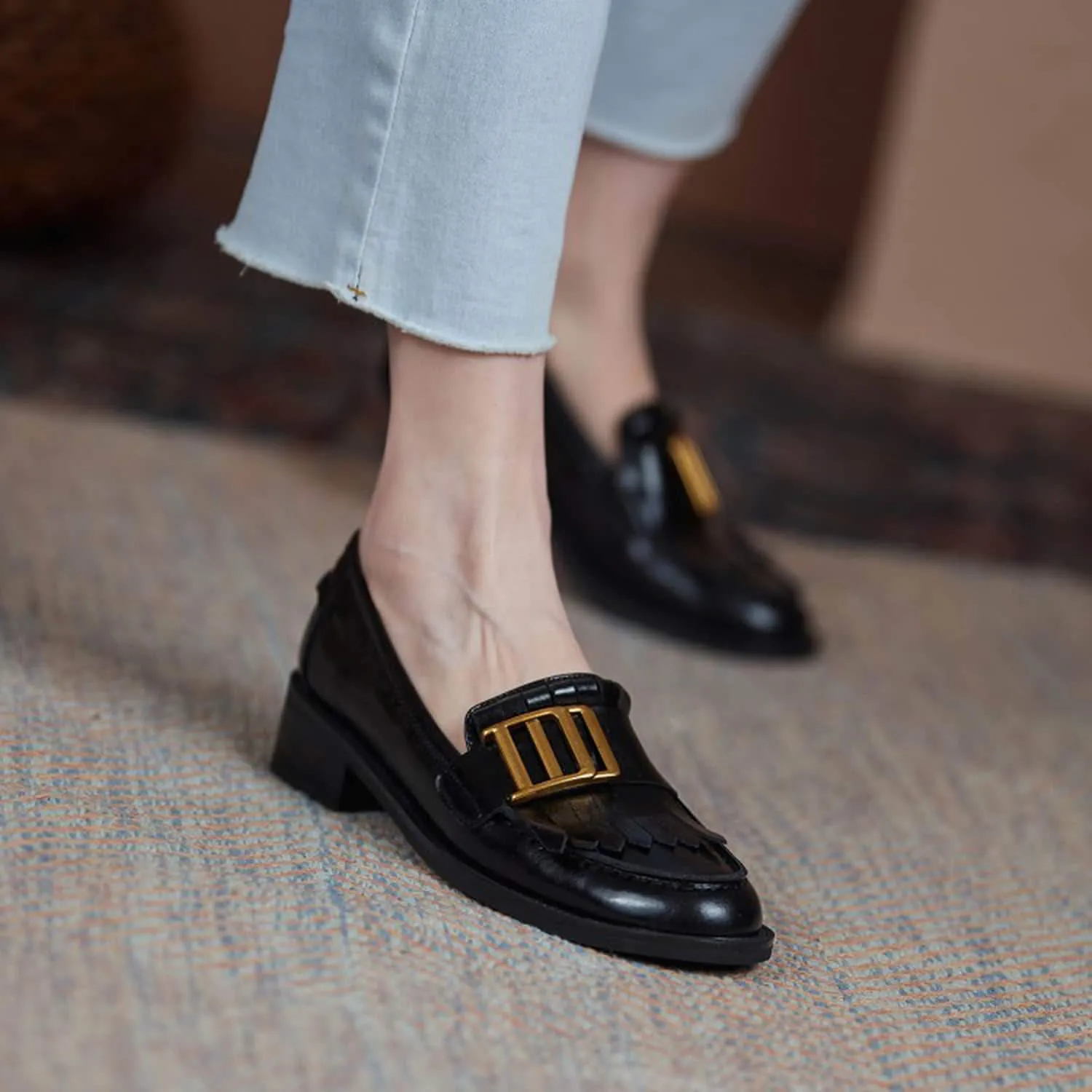 Casual Slip-On Metal Tassels Loafers