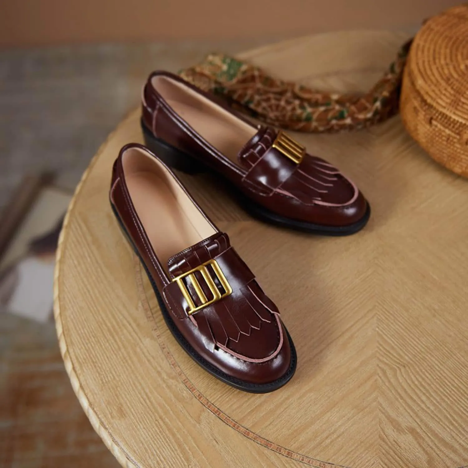 Casual Slip-On Metal Tassels Loafers