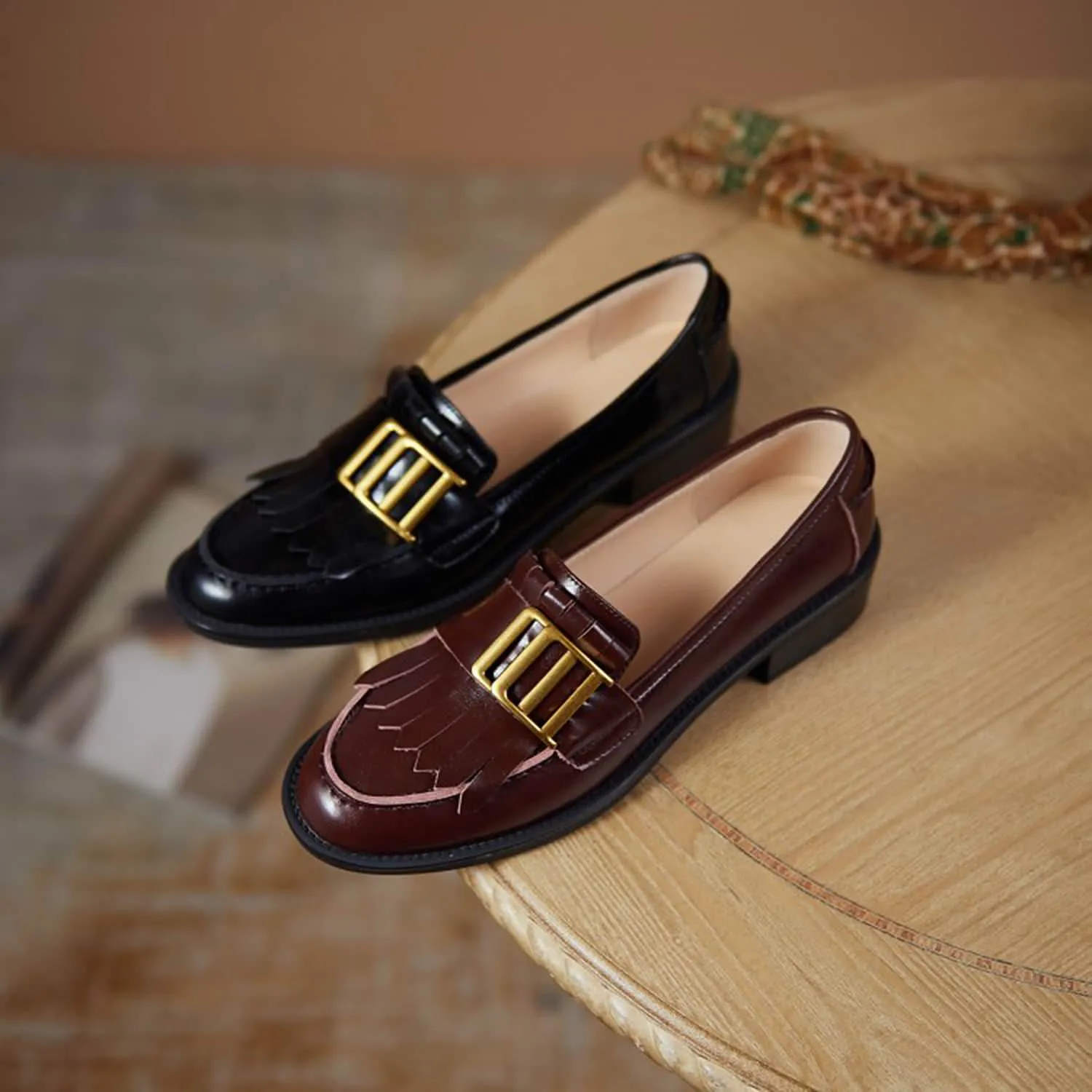 Casual Slip-On Metal Tassels Loafers