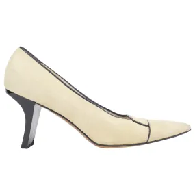 Christian Dior Vintage Beige Suede Leather Pumps - 37 EU