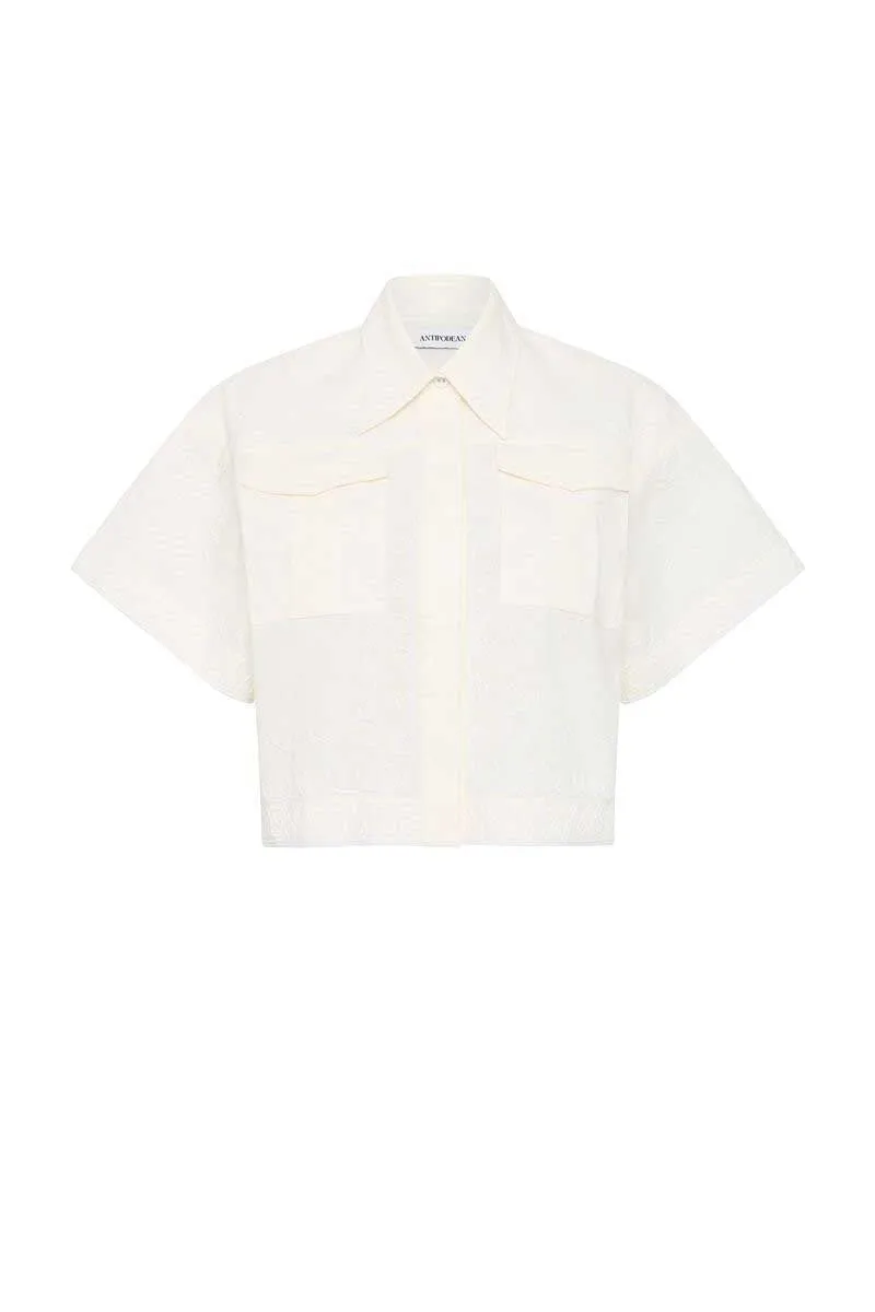 COBIE UTILITY SHIRT-PEARL