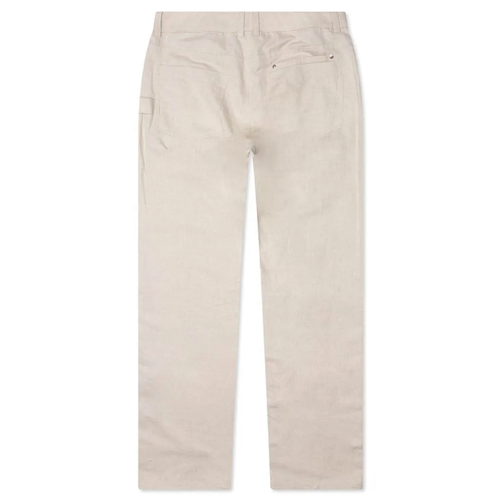 Cotton-Linen Carpenter Pant - Twill/Natural