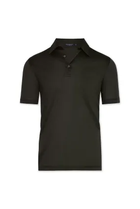 David August Mercerized Cotton Polo Olive