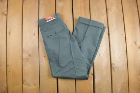 Deadstock Vintage 1980s ETA Pleated Trousers Size 28 x 30.5 / 80s Workwear / 1980s Pants / Olive Green /