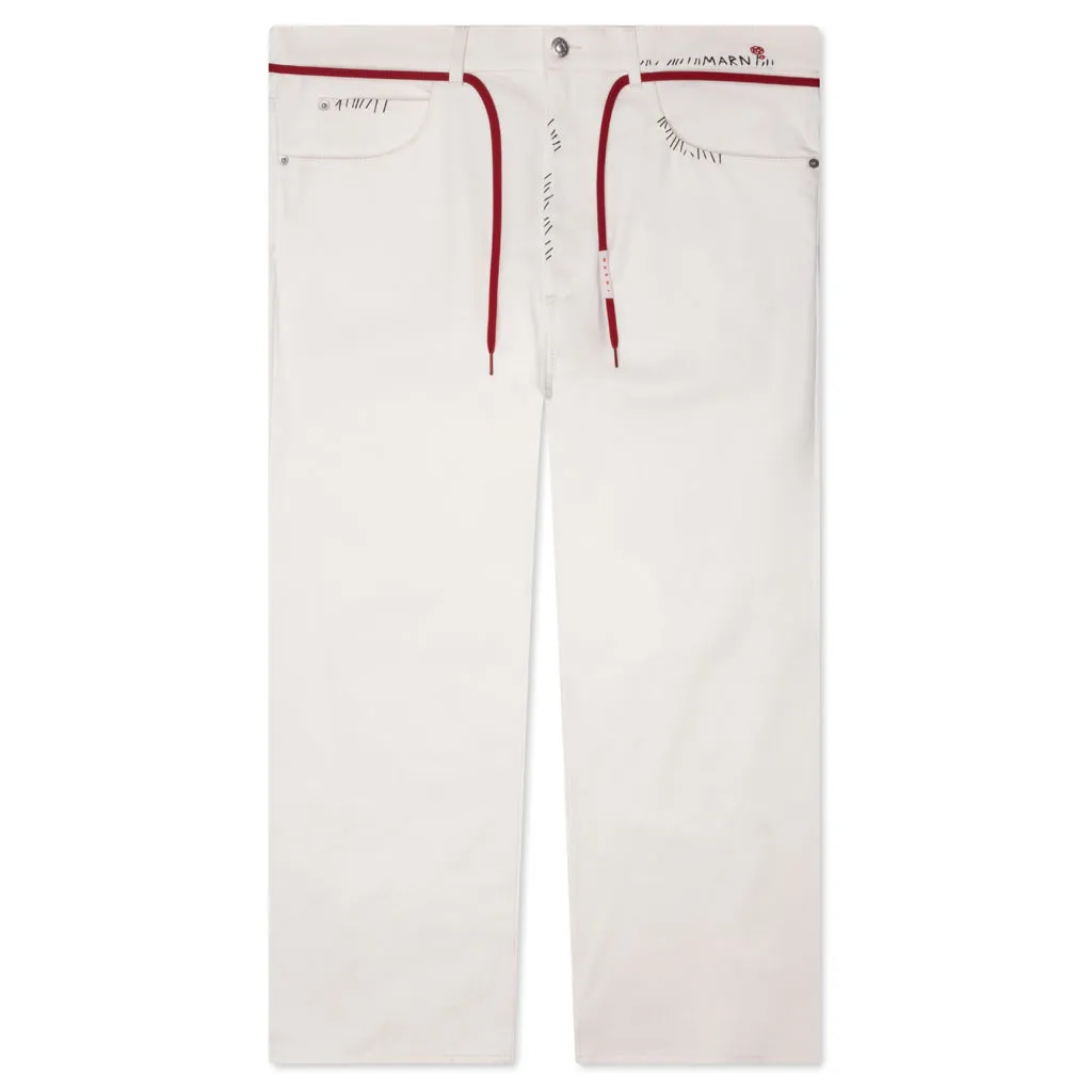 Drawstring Trousers - Lily White