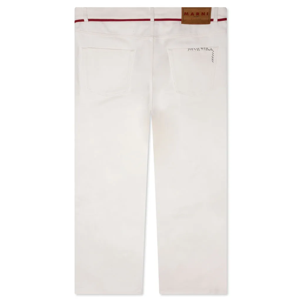 Drawstring Trousers - Lily White