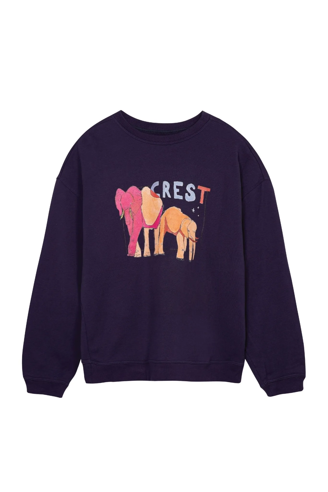 Elephants Logo Crewneck Sweater | Dark Purple