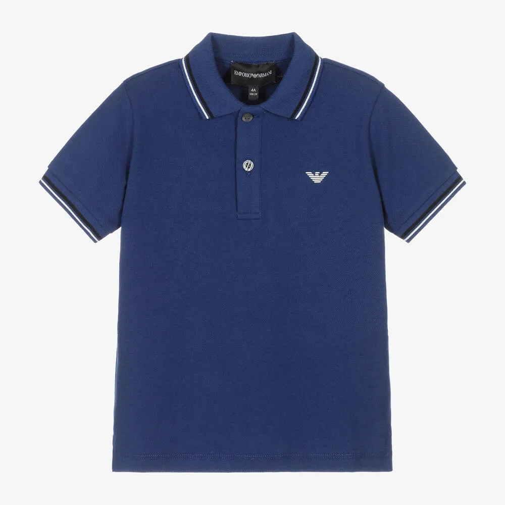 Emporio Armani Boys Blue Polo _ 8N4FB3-1JPTZ-0938