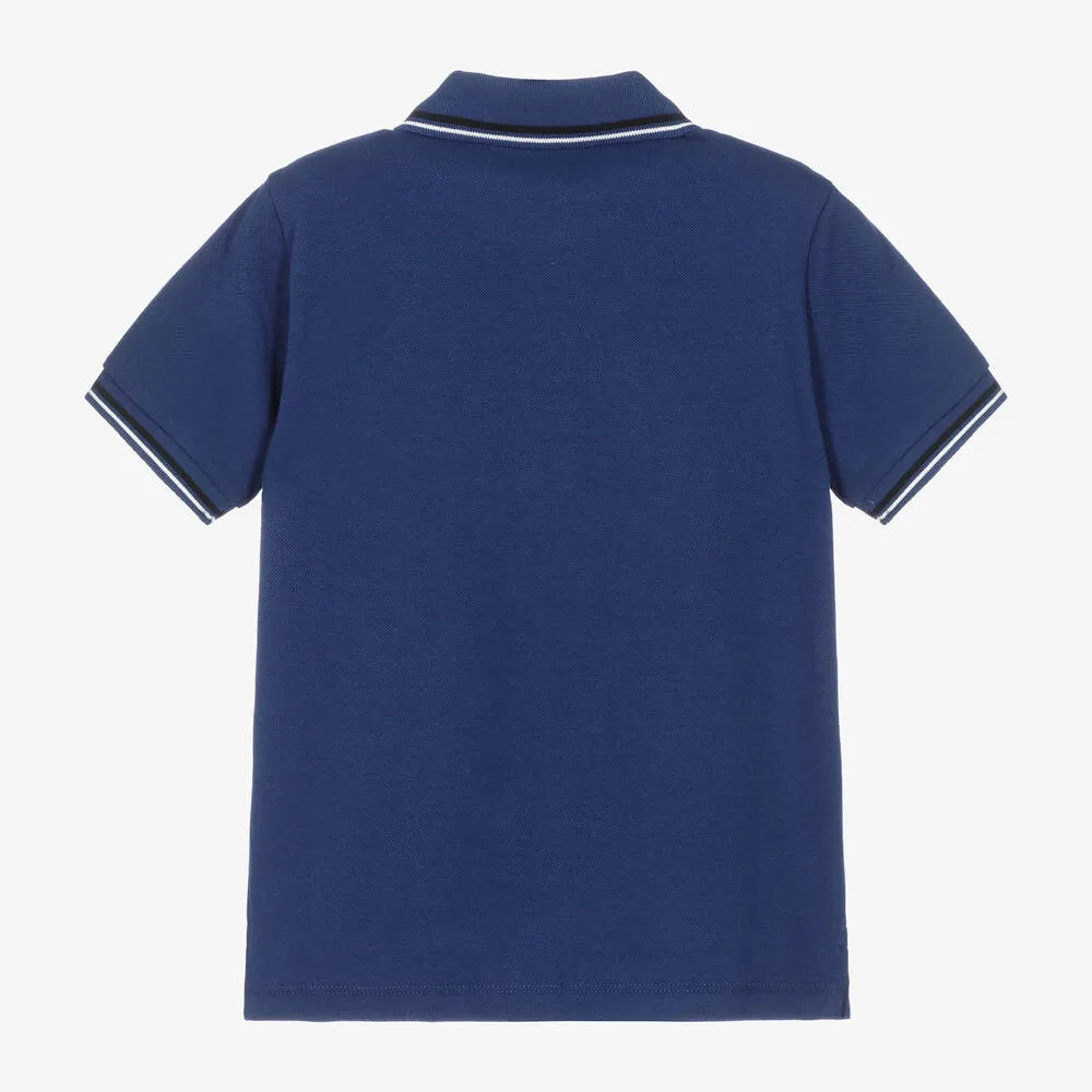 Emporio Armani Boys Blue Polo _ 8N4FB3-1JPTZ-0938