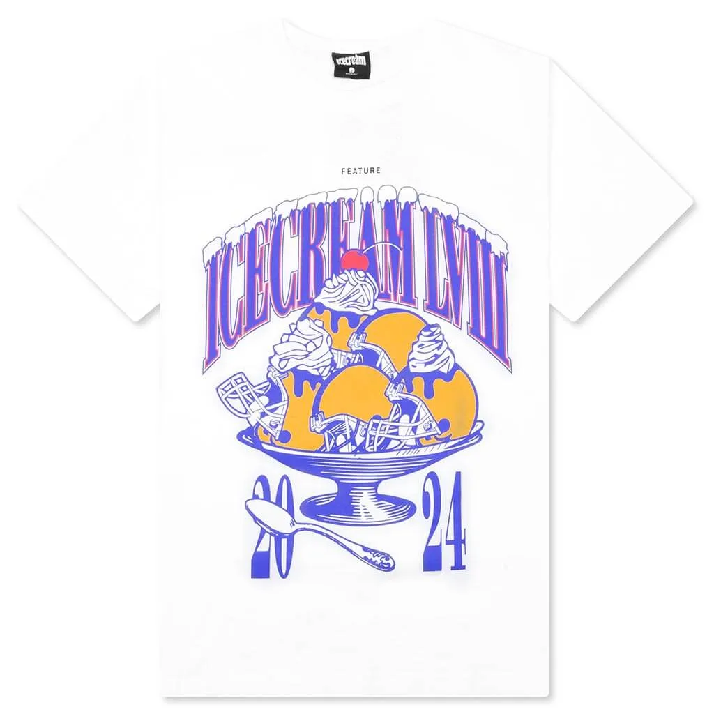 Feature x Icecream Super Bowl Short Sleeve Tee - White