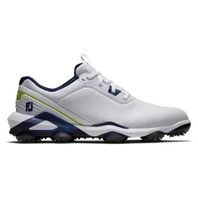 FootJoy Men's Tour Alpha Cleated Laced Golf Shoe - White/Navy/Lime