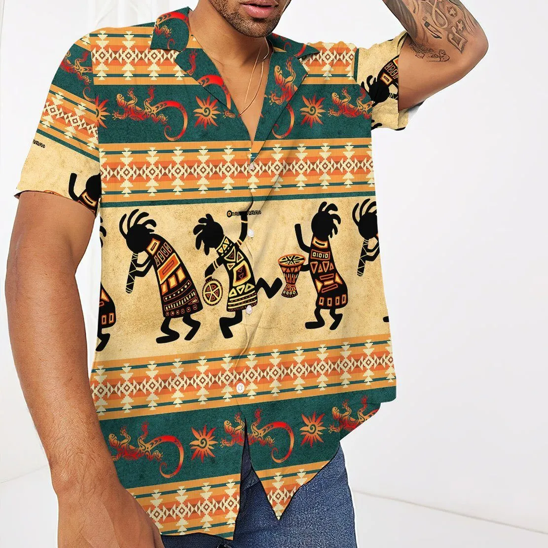 Gearhuman 3D American Native Hawaii Shirt