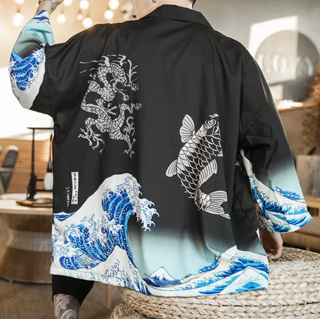 Great Wave off Kanagawa Kimono Shirt | Anime Kimono