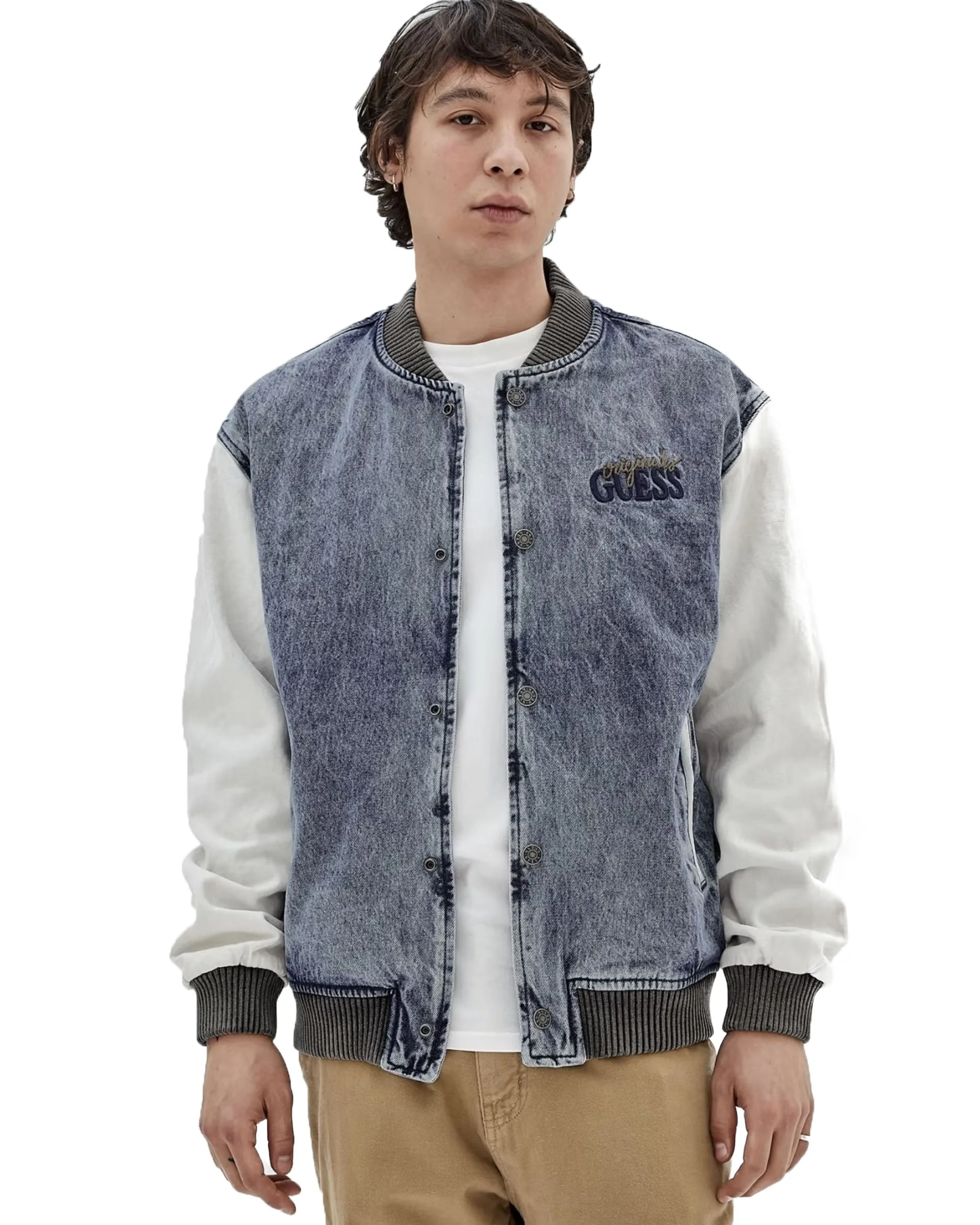 Guess Originals Giacca bomber in jeans misto cotone