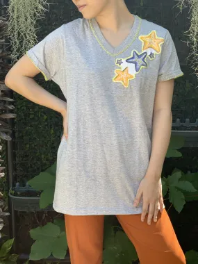 Hand-Painted Shirt (Multi-Starfish)