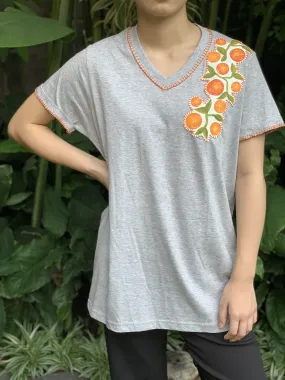 Hand-Painted Shirt (Oranges)