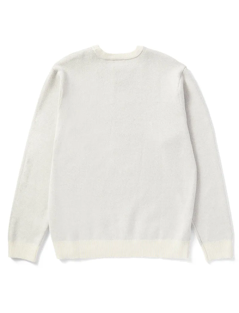 Huf Bad News Crewneck Sweater Bone