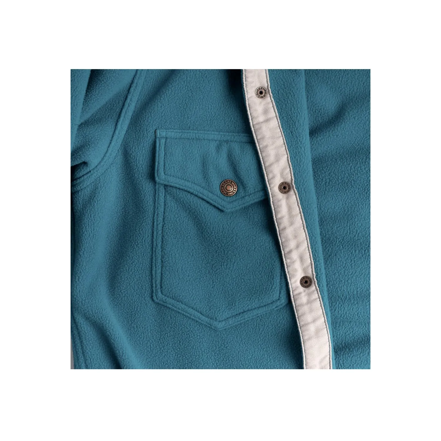 Iron Heart IHSH-287-TUR Microfleece CPO Shirt Turquoise FINAL SALE