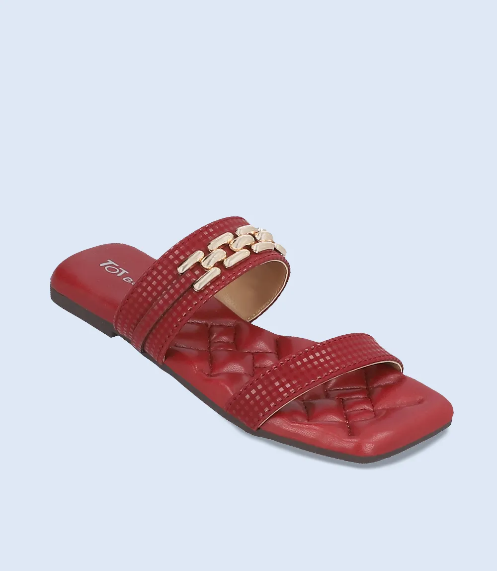 KG0032-MAROON-Girls Casual Slipper