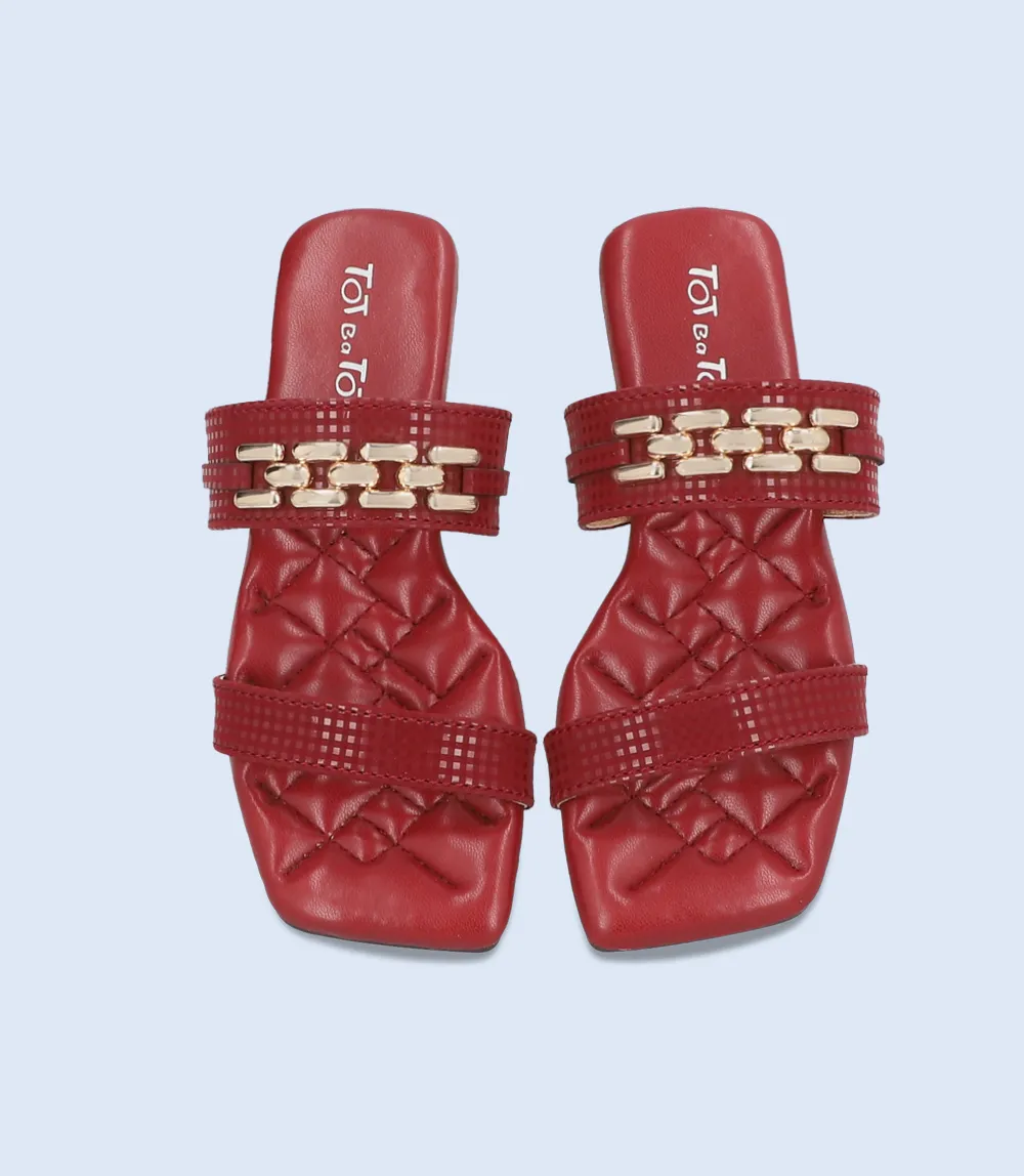 KG0032-MAROON-Girls Casual Slipper