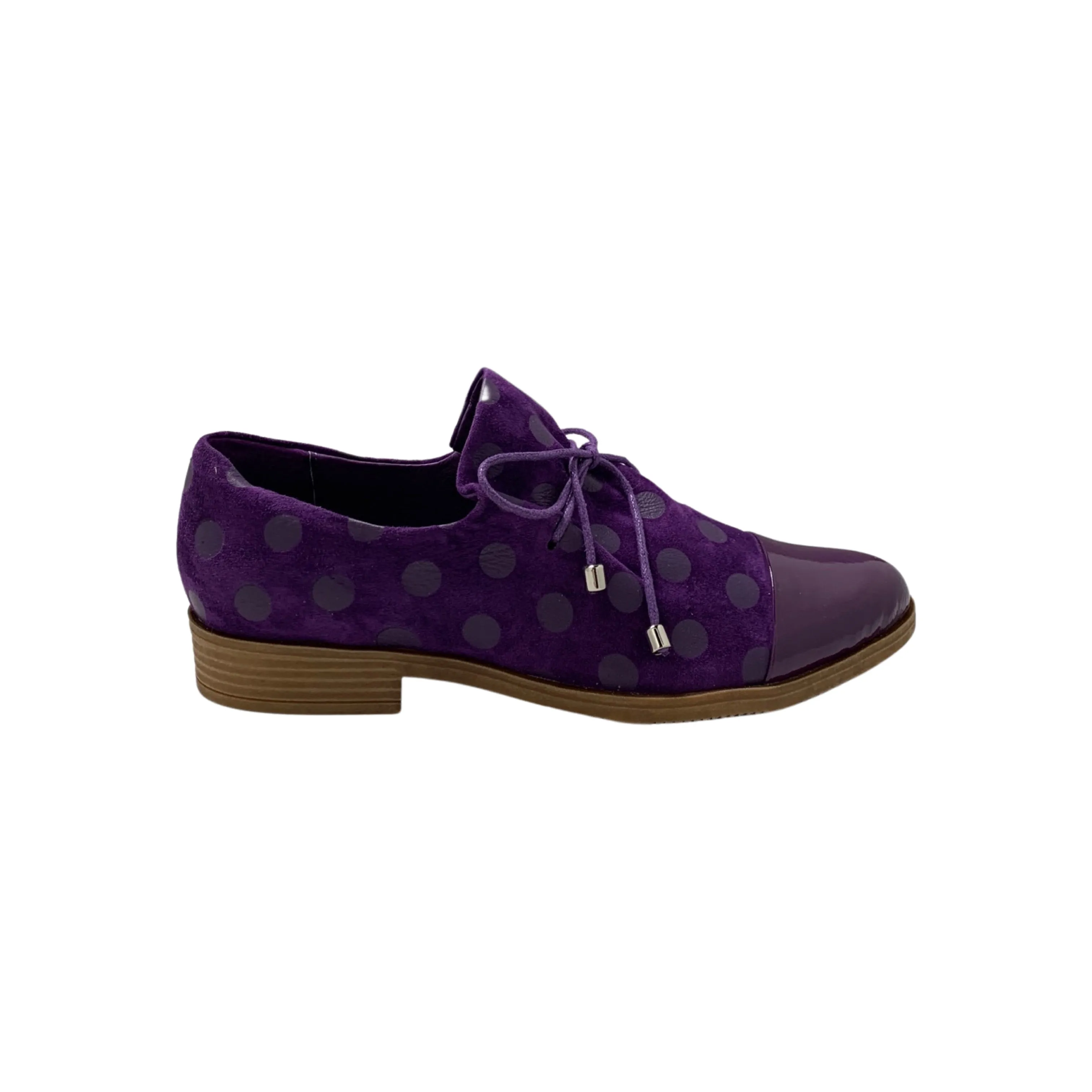 Kotty Purple Dot Suede Flat