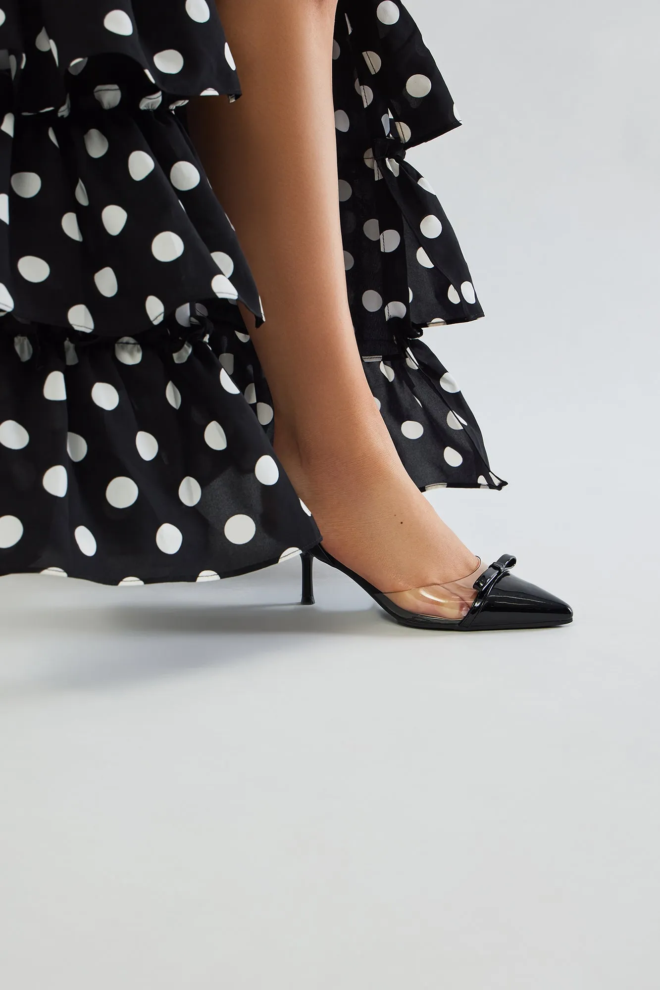 Letita Bow Slingback Pumps - Black