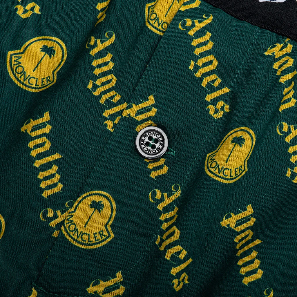 Moncler Genius x Palm Angels Logo Print Trousers - Dark Green