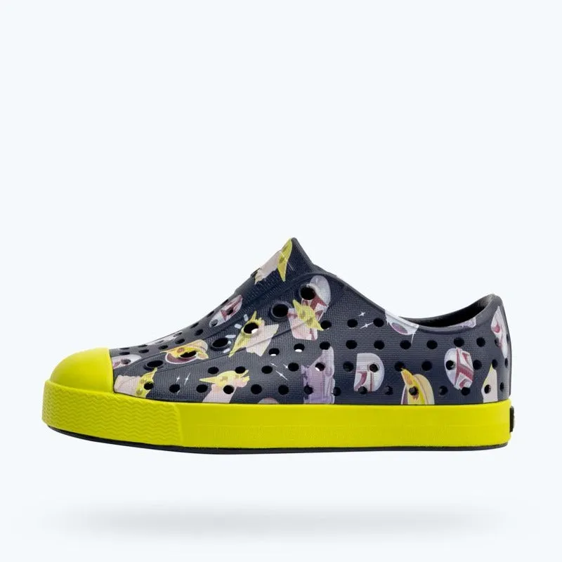 Native Shoes Regatta Blue/Chartreuse Green/Mando AOP Jefferson Star Wars Print Shoe