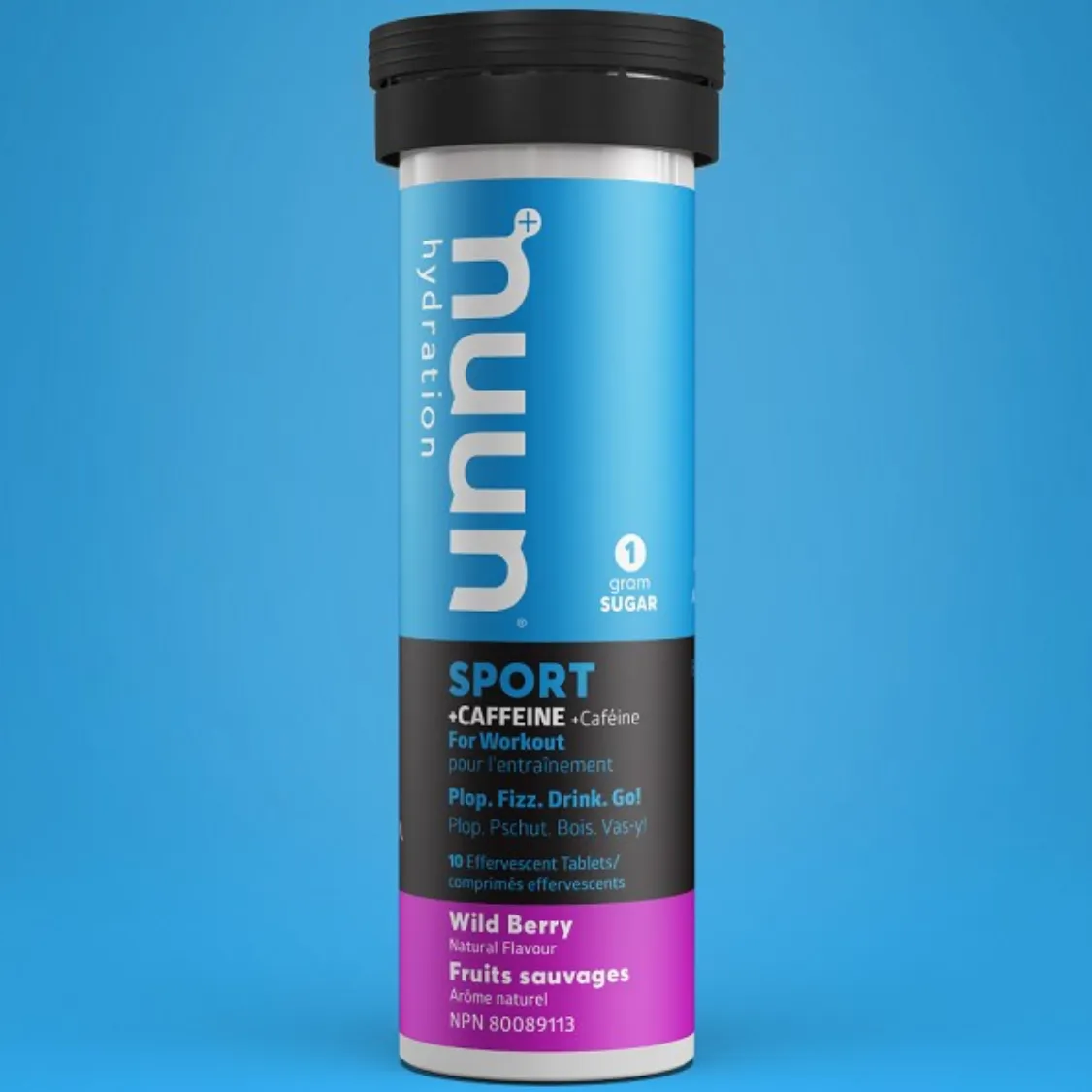 Nuun Sport With Caffeine, Wild Berry, Tube