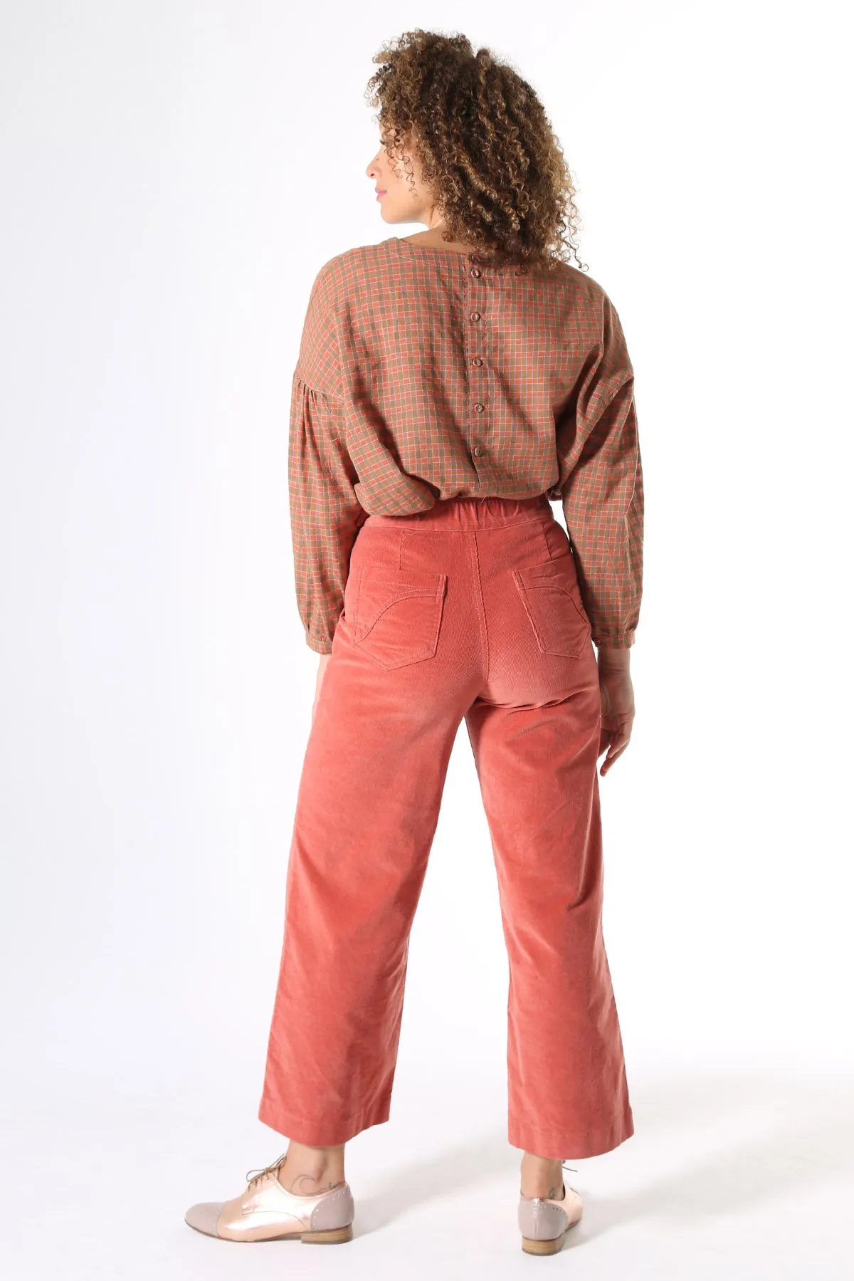 Peggy Fine Cord Pants Salmon