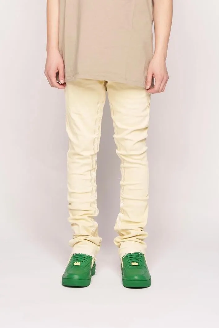 Pheelings AGAINST ALL ODDS FLARE STACK DENIM (CREAM/CREAM)