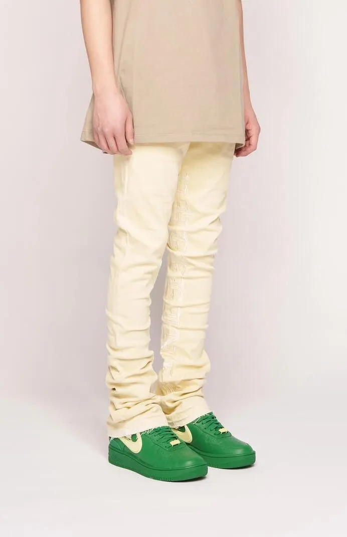 Pheelings AGAINST ALL ODDS FLARE STACK DENIM (CREAM/CREAM)